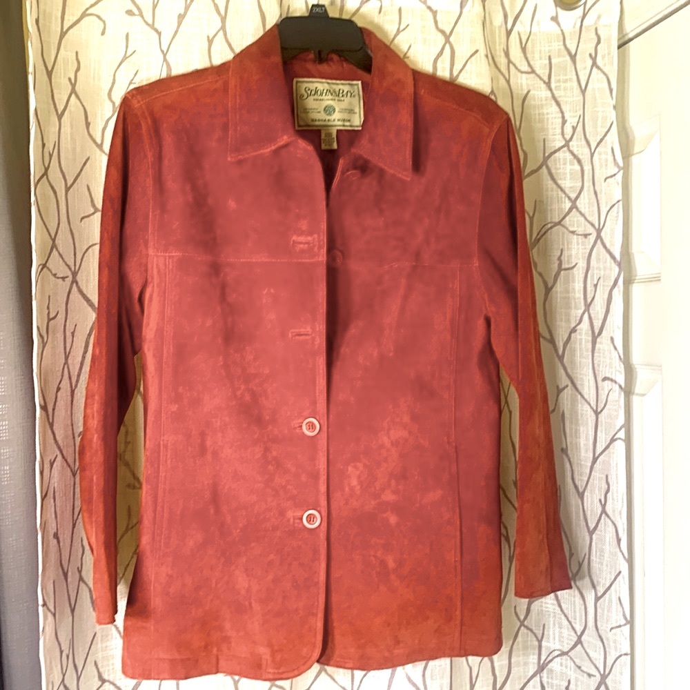 StJohns Bay washable suede leather coat